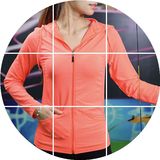 2016春夏女款外贸运动瑜伽跑步长袖上衣健身服拉链T恤连帽衫速干