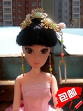 中国古装娃娃簪子发钗 六分娃可儿 丽芙 SD 芭比娃娃整套头饰
