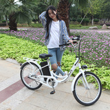 浪漫美西锂电池电动车自行车双人踏板电瓶车迷你型新款女式代步车