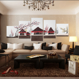 沙发背景墙装饰画欧式立体浮雕画现代简约无框客厅挂画壁画三联画