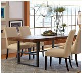 餐桌 美式复古铁艺实木餐桌 办公桌 酒吧桌 酒店桌椅 餐桌椅 组合
