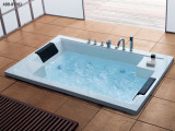 浴缸亚克力双人豪华嵌入式冲浪按摩浴缸浴盆浴池可选恒温泡泡