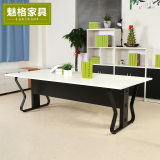 办公家具员工培训桌简易钢脚会议桌简约现代条形长桌会议桌椅组合