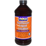 现货18/12 Now Foods Sunflower Lecithin向日葵液体卵磷脂 473ml