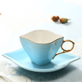 欧式陶瓷杯咖啡杯 创意花茶杯简约色釉英式下午茶茶具套装韩式