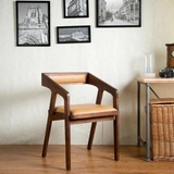 美式实木北欧餐椅咖啡椅水曲柳电脑椅办公椅酒店餐桌椅宜家休闲椅