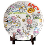日本代购~迪士尼大人的梦幻童话爱丽丝梦游仙境陶瓷装饰盘钟表