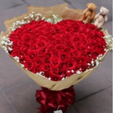 99朵红玫瑰花束生日求婚纪念日鲜花速递同城送女友广州鲜花店送花