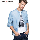 JackJones杰克琼斯牛仔纯棉合体男装秋季长袖牛仔衬衫O|216305516