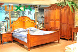 美式床100%全实木双人床1.5m1.8m床罗马柱公主床婚床定制北京工厂