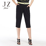 [转卖]JZ玖姿官方旗舰店 2015夏装新款撞色立体褶皱小脚
