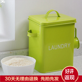 桌面厨房米桶储物盒 日本储米箱洗衣粉收纳盒大号有盖包邮y