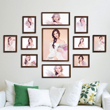 欧式实木相框组合 6寸8寸16寸 创意自组儿童婚纱全家福照片挂墙