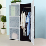 简易衣柜塑料宜家树脂成人钢架折叠组装布艺衣橱实木组合收纳柜子