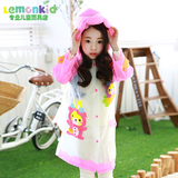 lemonkid 韩国儿童雨衣男女童带书包位雨披宝宝小孩学生环保雨衣