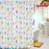彩色涂鸦浴室浴帘 笔刷加厚防水浴帘瑞士品牌设计SPIRELLA/丝普瑞