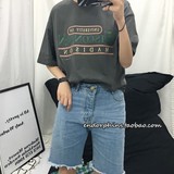 韩国ulzzang原宿bf风字母短袖T恤女学生夏装上衣韩版宽松半袖体恤