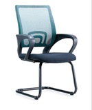 经典蓝色网布弓形电脑椅包邮黑色椅职员洽谈椅办公会议椅物价家具