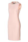 欧美大牌2016春夏新款名媛气质粉色钉珠修身连衣裙明星款高端礼服