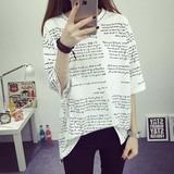 韩版女装夏季卡通印花短袖T恤女韩国学生宽松显瘦闺蜜半袖上衣潮