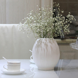 欧式现代简约白色陶瓷花瓶摆件 客厅新房电视柜餐桌家居软装饰品
