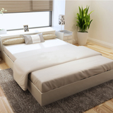 简约实木单双人床宜家韩式板式床 高箱储物床1.2 1.5 1.8米床特价