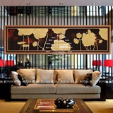 东南亚泰式金箔画高档别墅酒店家居客厅卧室装饰画手绘油画