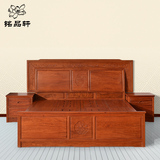 红木家具大果紫檀缅甸花梨木床1.8米双人床中式卧室家具高箱床