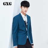 GXG男装 男士西装 时尚修身蓝色休闲单西西服#51201365