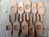老上海怀旧收藏 道具 橱窗  老月饼模子 木头月饼模具 花纹 刻字