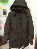 2013圣迪奥正品冬装素色长款带帽收腰拆卸内胆棉服外套948198897