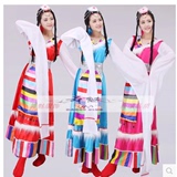 新款少数民族藏族舞蹈演出服装藏袍表演服饰成人女水袖舞台装长款