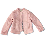 外贸3-11岁英伦女童春秋pu皮衣亲子装粉色短款夹棉夹克外套包邮