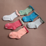 婴儿纯棉中筒长筒袜6-15个月过膝袜防滑纯棉宝宝花边袜韩版