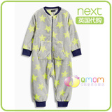 [转卖]英国NEXT代购童装2015星星珊瑚绒男宝宝男童睡衣连体衣家