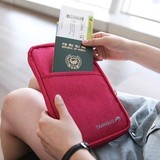 韩国女卡包拉链防盗 旅行护照包收纳包证件包 韩版出国机票护照夹