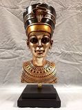 美国代购 埃及风格居家摆件收藏女王奈费尔提蒂半身像白银黄金