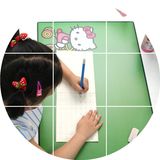 超大号环保PVC硬面儿童学习写字书桌垫绿色护眼地图办公桌鼠标垫