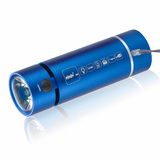 dx便携式蓝牙强光LED手电筒移动电源小音响 山地自行车低音炮音箱响