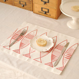 餐垫双层棉麻隔热垫餐垫日式餐桌布艺现代简约桌布棉