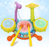 儿童益智音乐发光拍拍鼓婴儿手拍爵士鼓玩具鼓男女宝礼物1-3-6岁