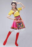 臧族少数民族水袖藏族舞蹈舞台演出服装藏袍舞短袖水袖表演服饰女