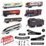 超长大型电动仿真火车玩具 1：87电动火车模型火车头 火车玩具