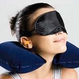 头旅行飞机颈部靠枕脖枕记忆充气眼罩耳塞三件套护脖子颈椎U型枕