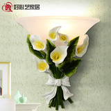马蹄莲壁灯好心艺D-6400410㎡-15㎡书房欧式树脂玻璃植物创意特价