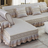 西瓜藤 欧式沙发垫布艺坐垫简约现代沙发套罩巾贵妃定制客厅四季