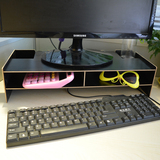 【天天特价】液晶显示器增高架子电脑底座支架托架架桌上置物木盒
