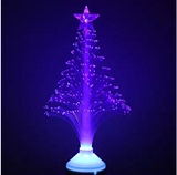 七彩光纤圣诞树 迷你舞台灯光 七彩自动变色圣诞树 圣诞灯小夜灯