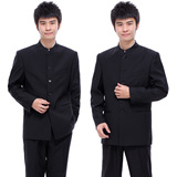 新款新郎伴郎结婚西服装 韩版黑色西装 男士西服长袖职业西服套装