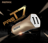 REMAX 双USB车载充电器 USB车充 车载点烟器充电器 快充2.4A输出